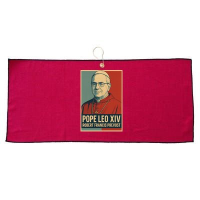 Pope Leo XIV Robert Francis Prevost Large Microfiber Waffle Golf Towel