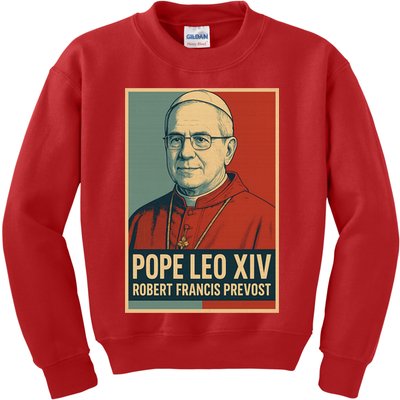 Pope Leo XIV Robert Francis Prevost Kids Sweatshirt