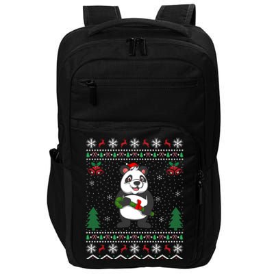 Panda Lover Xmas Ugly Santa Hat Panda Christmas Gift Impact Tech Backpack