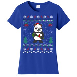 Panda Lover Xmas Ugly Santa Hat Panda Christmas Gift Women's T-Shirt