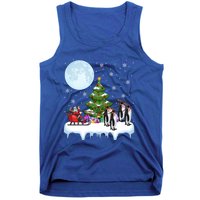 Penguins Lover Xmas Lighting Santa Riding Penguin Christmas Cute Gift Tank Top