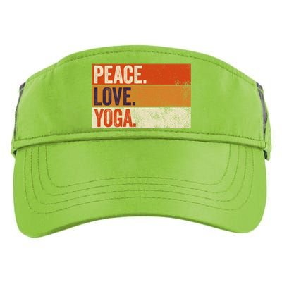 Peace Love Yoga Funny Mother Father Yoga Lover Vintage Gift Adult Drive Performance Visor