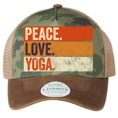 Peace Love Yoga Funny Mother Father Yoga Lover Vintage Gift Legacy Tie Dye Trucker Hat