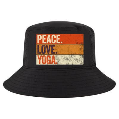 Peace Love Yoga Funny Mother Father Yoga Lover Vintage Gift Cool Comfort Performance Bucket Hat