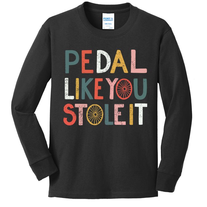 Pedal Like You Stole It Classic Kids Long Sleeve Shirt