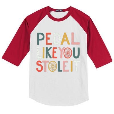 Pedal Like You Stole It Classic Kids Colorblock Raglan Jersey