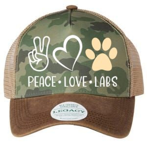 Peace Love Yellow Labs Labrador Lab Mom Valentine's Day Great Gift Legacy Tie Dye Trucker Hat