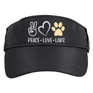 Peace Love Yellow Labs Labrador Lab Mom Valentine's Day Great Gift Adult Drive Performance Visor