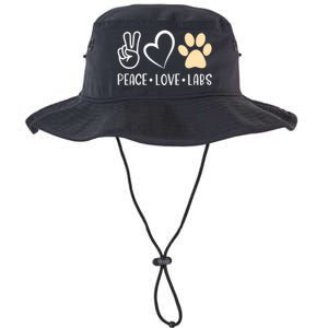 Peace Love Yellow Labs Labrador Lab Mom Valentine's Day Great Gift Legacy Cool Fit Booney Bucket Hat