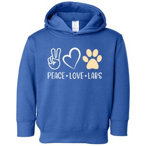 Peace Love Yellow Labs Labrador Lab Mom Valentine's Day Great Gift Toddler Hoodie