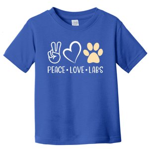 Peace Love Yellow Labs Labrador Lab Mom Valentine's Day Great Gift Toddler T-Shirt