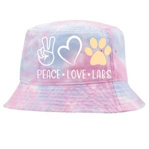 Peace Love Yellow Labs Labrador Lab Mom Valentine's Day Great Gift Tie-Dyed Bucket Hat