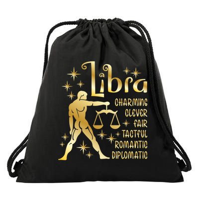 Personality Libra Zodiac Meaningful Gift Drawstring Bag