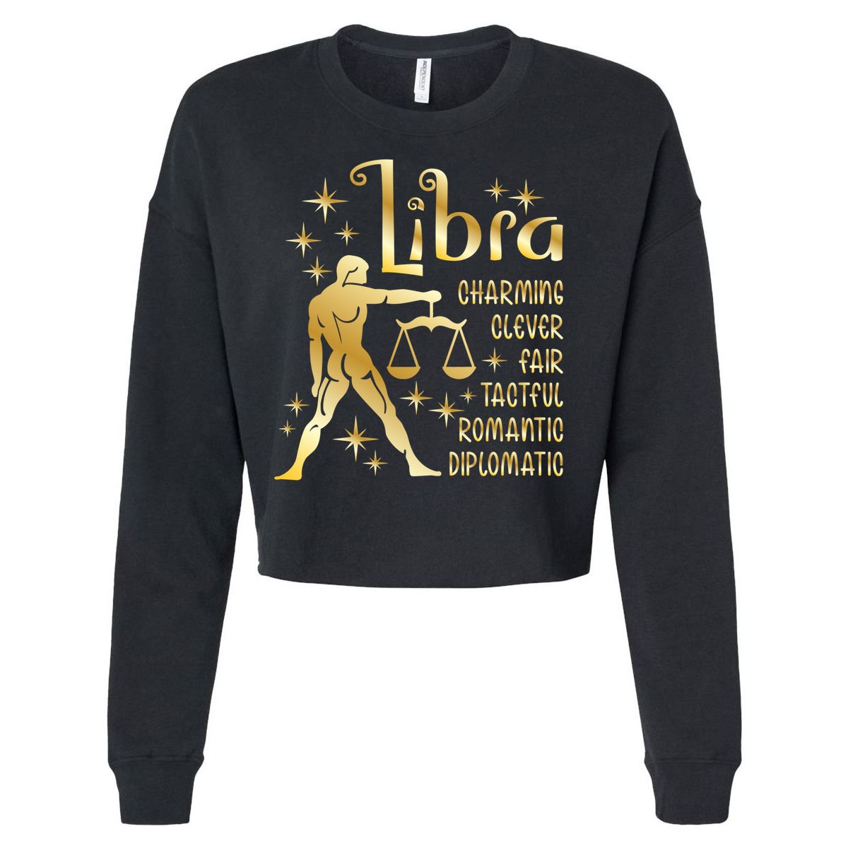 Personality Libra Zodiac Meaningful Gift Cropped Pullover Crew