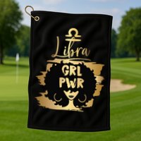 Power Libra Zodiac Meaningful Gift Golf Towel