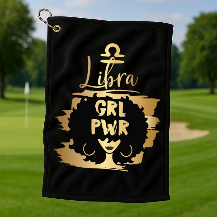 Power Libra Zodiac Meaningful Gift Golf Towel