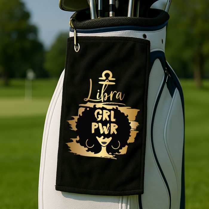 Power Libra Zodiac Meaningful Gift Golf Towel