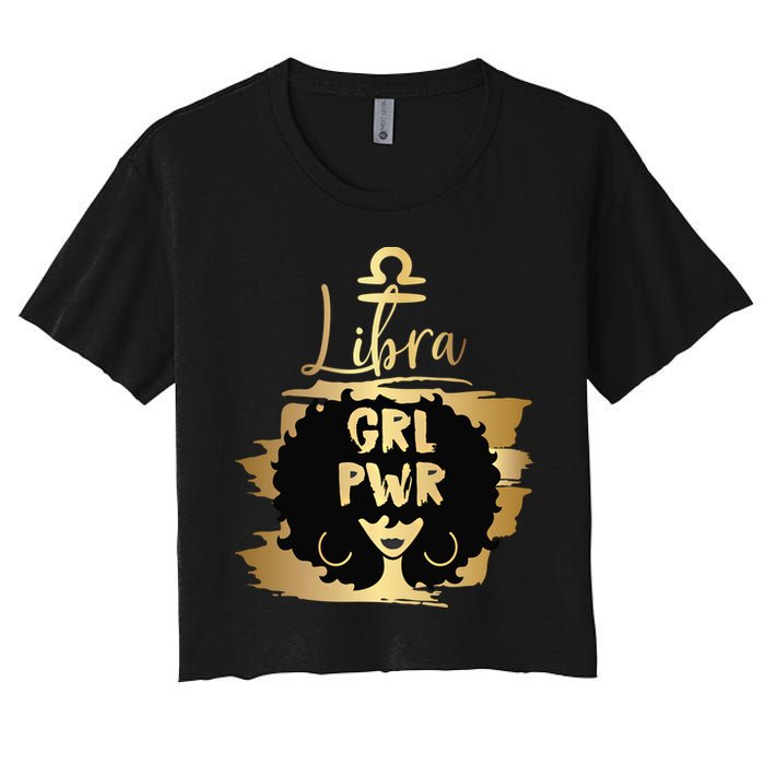 Power Libra Zodiac Meaningful Gift Women's Crop Top Tee