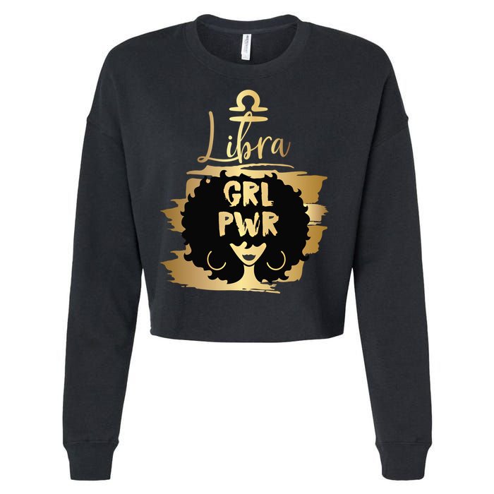 Power Libra Zodiac Meaningful Gift Cropped Pullover Crew
