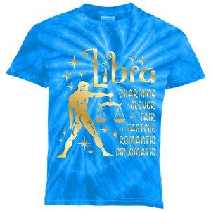 Personality Libra Zodiac Cute Gift Kids Tie-Dye T-Shirt