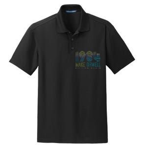 Political Make 1984 Fiction Again Privacy Dry Zone Grid Polo