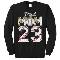 Proud Mom 23 Graduation Mother's Day Baseball Leopard Sweatshirt