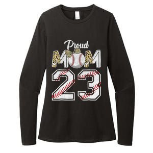 Proud Mom 23 Graduation Mother's Day Baseball Leopard Womens CVC Long Sleeve Shirt