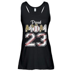 Proud Mom 23 Graduation Mother's Day Baseball Leopard Ladies Essential Flowy Tank