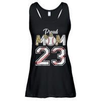 Proud Mom 23 Graduation Mother's Day Baseball Leopard Ladies Essential Flowy Tank