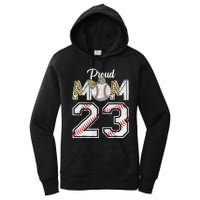 Proud Mom 23 Graduation Mother's Day Baseball Leopard Women's Pullover Hoodie