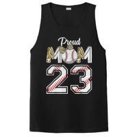 Proud Mom 23 Graduation Mother's Day Baseball Leopard PosiCharge Competitor Tank