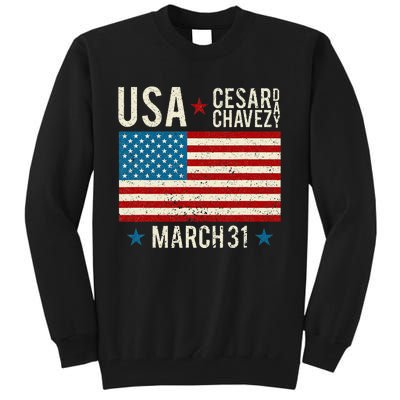 Proud March 31 Public Holiday USA I Si Se Puede Cesar Chavez Tall Sweatshirt