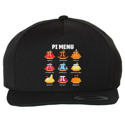 Pi Menu 3.14 Pi Symbol Math Teacher Happy Pi Day Wool Snapback Cap