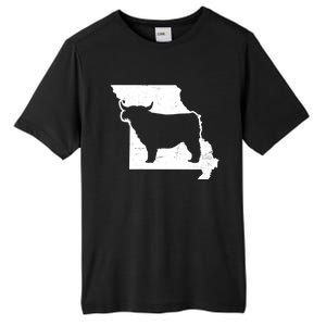 Patriotic Missouri 4th July Design Highland Cow Gift Tall Fusion ChromaSoft Performance T-Shirt