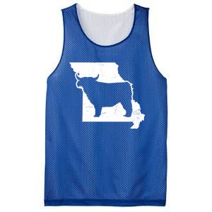 Patriotic Missouri 4th July Design Highland Cow Gift Mesh Reversible Basketball Jersey Tank