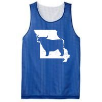 Patriotic Missouri 4th July Design Highland Cow Gift Mesh Reversible Basketball Jersey Tank