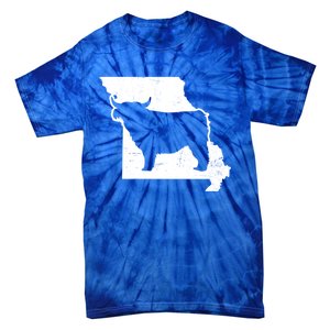 Patriotic Missouri 4th July Design Highland Cow Gift Tie-Dye T-Shirt