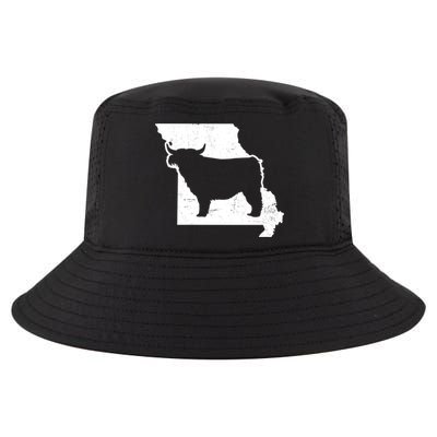 Patriotic Missouri 4th July Design Highland Cow Gift Cool Comfort Performance Bucket Hat
