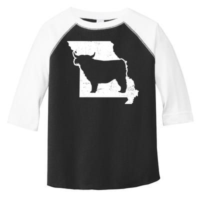 Patriotic Missouri 4th July Design Highland Cow Gift Toddler Fine Jersey T-Shirt