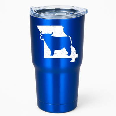 Patriotic Missouri 4th July Design Highland Cow Gift Tumbler