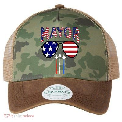 Patriotic Mayor 4th Of July Usa American Flag Legacy Tie Dye Trucker Hat