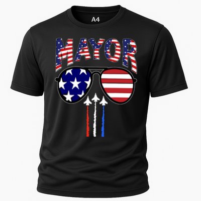 Patriotic Mayor 4th Of July Usa American Flag Performance Shirt