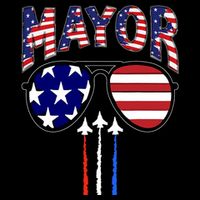 Patriotic Mayor 4th Of July Usa American Flag Cooling Performance Crew T-Shirt