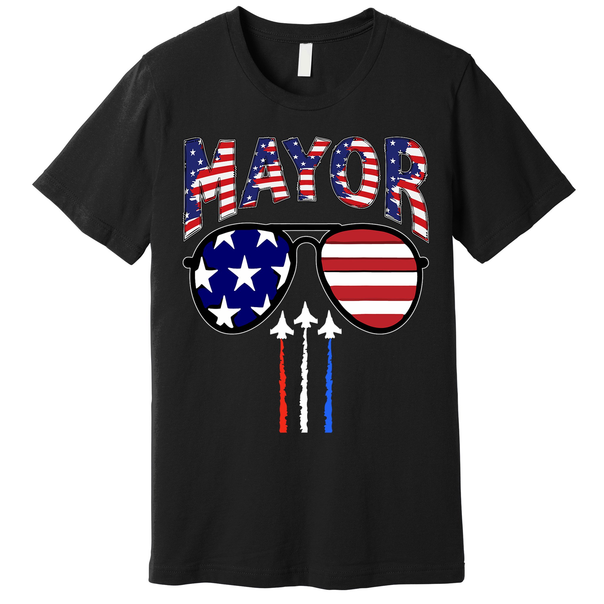 Patriotic Mayor 4th Of July Usa American Flag Premium T-Shirt