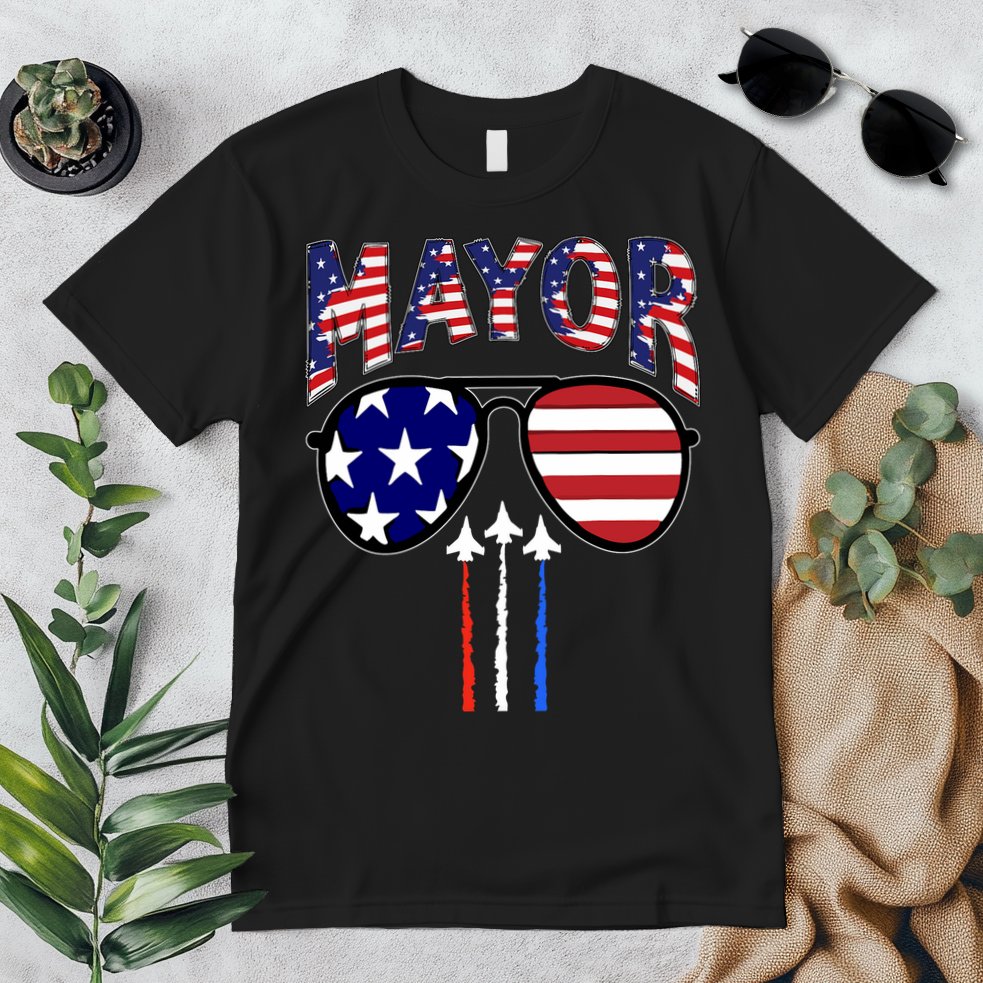 Patriotic Mayor 4th Of July Usa American Flag Premium T-Shirt