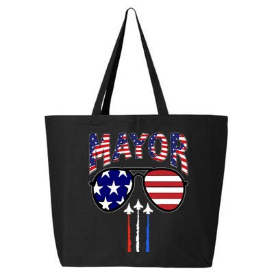 Patriotic Mayor 4th Of July Usa American Flag 25L Jumbo Tote
