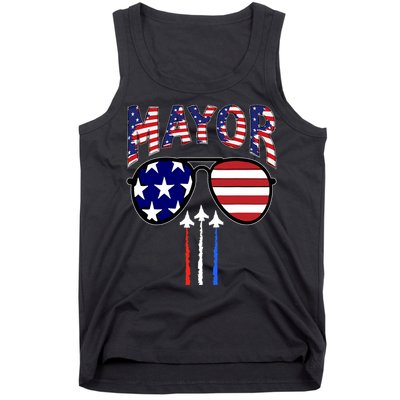 Patriotic Mayor 4th Of July Usa American Flag Tank Top