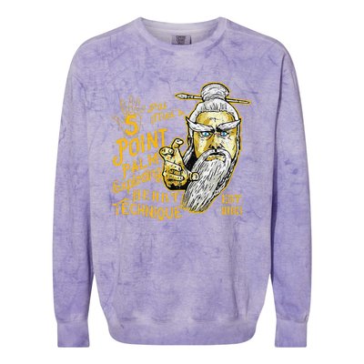 Pai Mei 5 Point Palm Exploding Heart Technique 1 Colorblast Crewneck Sweatshirt