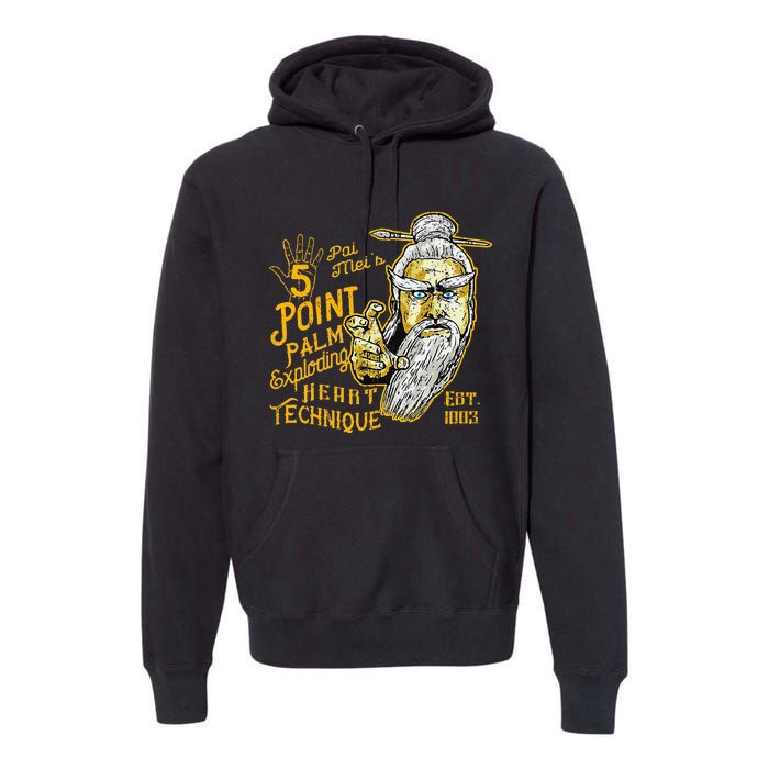 Pai Mei 5 Point Palm Exploding Heart Technique 1 Premium Hoodie