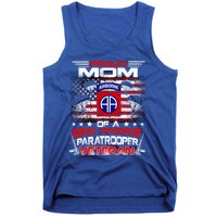 Proud Mom 82nd Airborne Paratrooper Veteran Flag Gift Tank Top